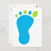 Blauwe Baby voet Briefkaart (Voorkant / Achterkant)