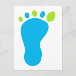 Blauwe Baby voet Briefkaart