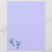 Blauwe Baby Voetafdruk Het is een jongen! Papier m (Voorkant)