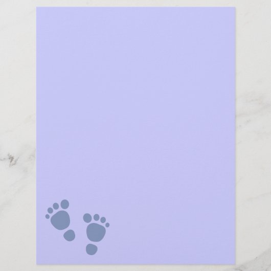 Blauwe Baby Voetafdruk Het is een jongen! Papier m (Voorkant)