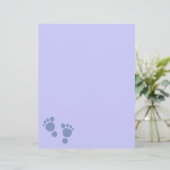 Blauwe Baby Voetafdruk Het is een jongen! Papier m (Staand voorkant)