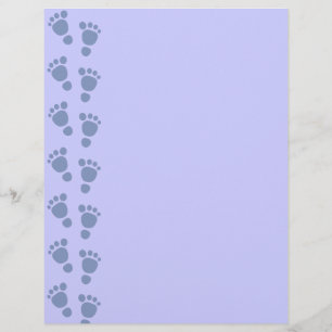 Blauwe Baby Voetafdruk Het is een jongen! Papier m