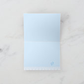 Blauwe Baby voetafdrukken - Dank u Bedankkaart (Binnen)