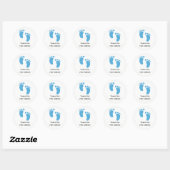 Blauwe Baby Voeten Baby shower Sticker Labels (Vel)