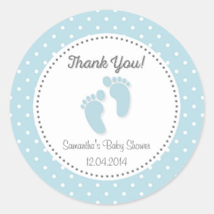 Blauwe Baby Voeten Baby showers Sticker