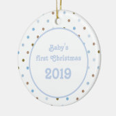 Blauwe babydieren keramisch ornament (Links)