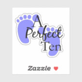 Blauwe babyjongen voetafdrukken stans sticker deca (Vel)