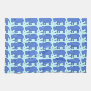Blauwe babyolifanten handdoek