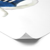Blauwe babysneakers Schilderkunst Kunstprint Poster (Hoek)
