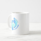 Blauwe Babyvoetjes Hart Mok (Voorkant links)