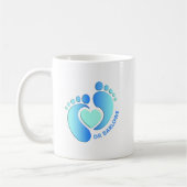 Blauwe Babyvoetjes Hart Mok (Links)