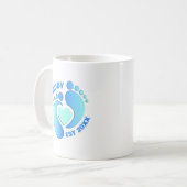 Blauwe babyvoetjes mok voor papa (Voorkant links)