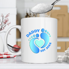 Blauwe babyvoetjes mok voor papa
