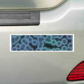 Blauwe bacterie achtergrond bumpersticker (Op auto)