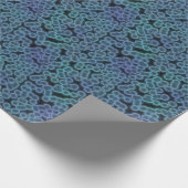 Blauwe bacterie achtergrond cadeaupapier (Hoek)