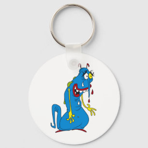 Blauwe bacterie sleutelhanger