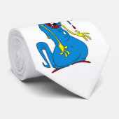 Blauwe bacterie stropdas (Opgerold)