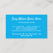 Blauwe Badbom Spa Natuurlijke Zeep Visitekaartje (Achterkant)