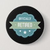 Blauwe badge Officieel in ruste Ronde Button 7,6 Cm (Voorkant)