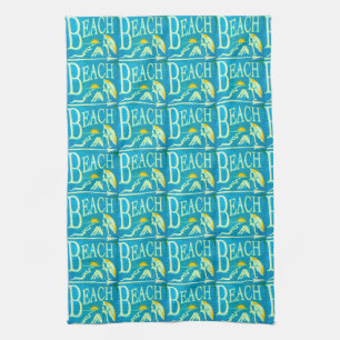 blauwe badhanddoek theedoek