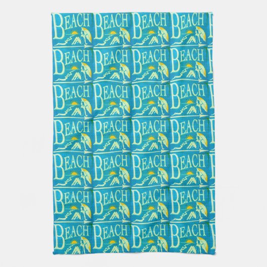 blauwe badhanddoek theedoek (Verticaal)