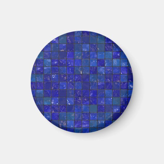 Blauwe badkamer Tegels Magneet (Voorkant)