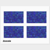 Blauwe badkamer Tegels Rechthoekige Sticker (Vel)