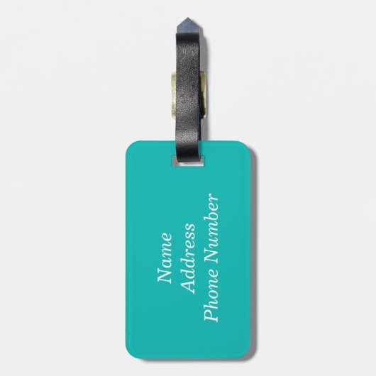 Blauwe bagage bagagelabel (Achterkant verticaal)