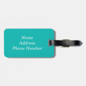 Blauwe bagage bagagelabel (Achterkant horizontaal)