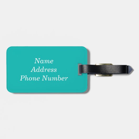 Blauwe bagage bagagelabel (Achterkant horizontaal)