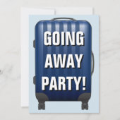 Blauwe bagage | Vakgoed | Uitnodiging wegpartij (Voorkant)