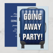 Blauwe bagage | Vakgoed | Uitnodiging wegpartij (Voorkant / Achterkant)