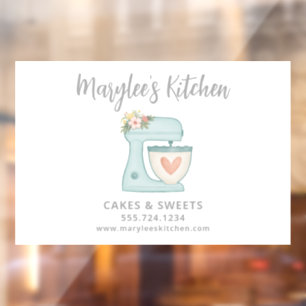 Blauwe Bakkerij Banketbakker Zakelijk Raamsticker