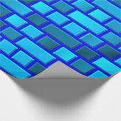 Blauwe bakstenen cadeaupapier (Hoek)