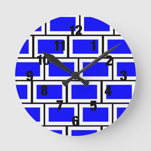 Blauwe bakstenen klok (Voorkant)