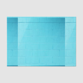 Blauwe bakstenen muur tissuepapier