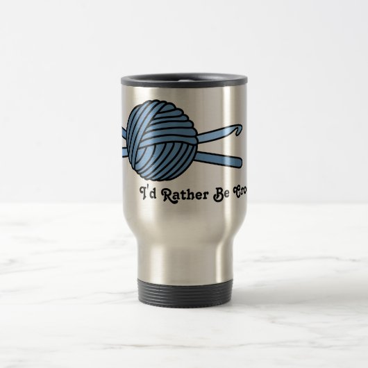 Blauwe bal van geweren en haken reisbeker (Center)