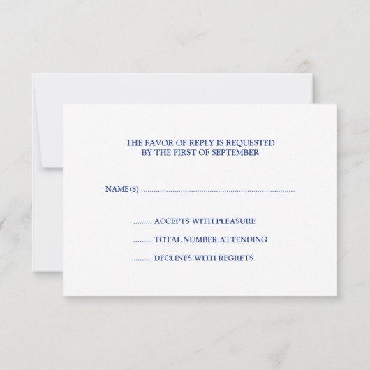 Blauwe balk Mitzvah RSVP - boom van het leven (Achterkant)