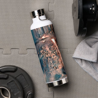 Blauwe balk waterfles