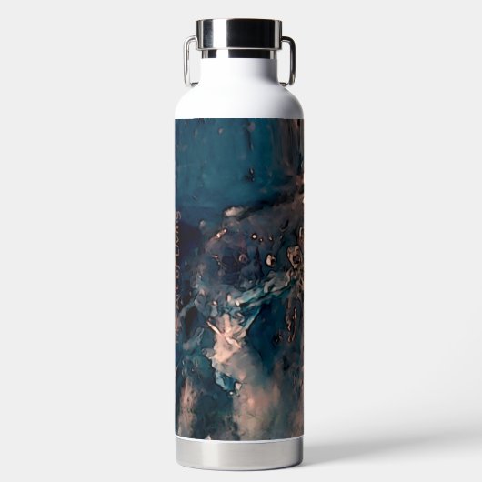 Blauwe balk waterfles (Voorkant)