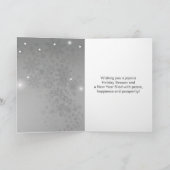 Blauwe ballen, sneeuwvlokken Kerstmis, Nieuwjaar Feestdagen Kaart (Binnen)