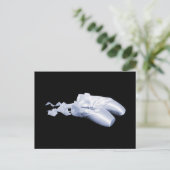 Blauwe balletschoenen briefkaart (Staand voorkant)