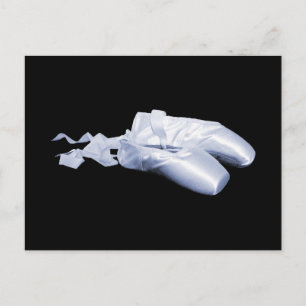 Blauwe balletschoenen briefkaart