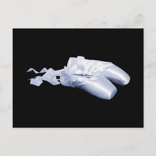 Blauwe balletschoenen briefkaart (Voorkant)