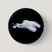 Blauwe balletschoenen ronde button 5,7 cm (Voorkant)