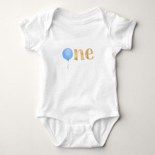 Blauwe ballon 1st Birthday Baby Bodysuit
