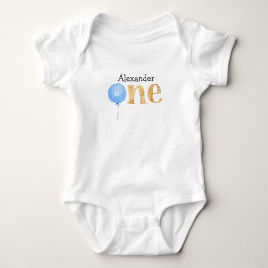 Blauwe ballon 1st Birthday Baby Bodysuit (Voorkant)