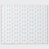 Blauwe ballon baby jongen douche uitnodiging Oh jo Cadeaupapier (Vlak)