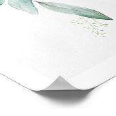 Blauwe ballon Baby shower Diaper Raffle Poster (Hoek)