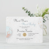 Blauwe ballon Baby shower Kaart (Staand voorkant)